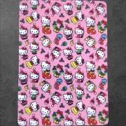 Hello Kitty 50x70 Pink Silk Touch Christmas Throw Stocking Mistletoe Candy Cane