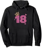 [VidiAmazing] 18th Birthday Crown 18 Years Old Bday Pullover Hoodie ds644
