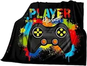 Soft Flannel Blanket, Soft Throw Blanket, Soft Game Controller Throw Blanket, Flannel Play Blanket, Nap Blanket, Warm, Cosy Duvets for Couch and Bed