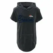 Outerstuff NFL Youth Girls Denver Broncos Short Sleeve Velvet Hooded Top