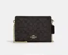 Coach Slim Crossbody Bag In Signature Canvas New With Tags