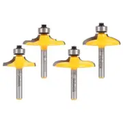 4 Bit Door and Drawer Front Edging Router Bit Set - 1/4" Shank - Yonico 12401q