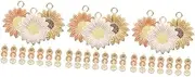 SEWACC 3sets Easy to Use Sunflower Charm Jewelry Making Charm for DIY Craft Keychain Earring Hooks 30pcs*3