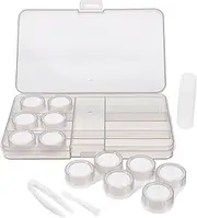 minkissy Contacts Lenses Case Portable Lenses Storage Box Container Eyewear Case for Kids Students Women Use Home Travel Grey, 16.20X10.00X2.00CM, O21MKB179H0P37826JFR