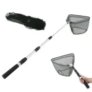 Fishing Landing Net Telescopic Pole Handle Retractable Foldable Extend to 51inch