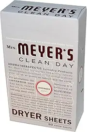 Mrs. Meyers Clean Day, Dryer Sheets, Lavender Scent, 80 Sheets - 2pc