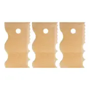 3pcs Pottery Ribs Trimming Tools Beech Pottery Profile Various Wave Design