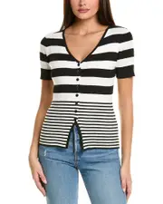 CELESTINE SEI Rib Wool-Blend Cardigan