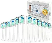 12x Replacement Heads,Replacement Brush Heads Compatible with Philips Sonicare Toothbrush Heads, Pack of 12 Professional Electric Toothbrush Heads, Exceptional Cleaning & Gentle on Gums.