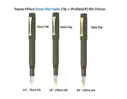 Osprey Milano - Green Red Ebonite Fountain Pen with ULTRA-FLEX nib EEF/EF/F/M/B