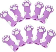 SHINEOFI Knitting Needle Protectors 10pcs Cat Paw Silicone Sleeves Cuticle Nipper Cover Wide Compatibility for Scissors Case and Tweezers