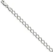 [JewelryWeb] 925 Sterling Silver Solid Polished 5.75mm Fancy Chain Bracelet Lobster Claw Jewelry Gifts for Women - Length Options: 18 20