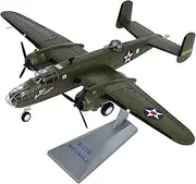 1:72 WWII US Mitchell B-25B Bomber Model with Display Stand Alloy Die-Cast Fighter Airplane Collectibles for Collection