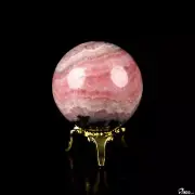 1.1" Rhodochrosite Hand Carved Crystal Ball/Sphere, Crystal Healing