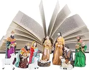 Christmas Nativity Scene Set, Holy Family Nativity Scenes - Christmas Nativity Scene Statue Decoration, Multi-Purpose Collection Decoration for Bedroom, Study, Shop, Living Room