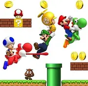 DEKOSH Kids Room Super Mario Bros Peel and Stick Wall Decal Set