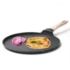 CAROTE Flat Dosa Tawa Non Stick Pan, Granite Tawa for Roti, Black -Free Shipping