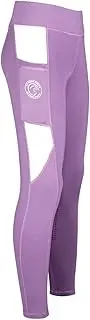 [AK SPOFIT] AK Comptec Pull on High Waisted Breathable Horse Riding Tights/Leggings/Breeches with Full seat Silicon Grip AKRS 6059