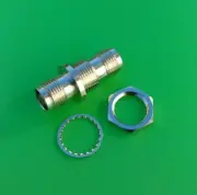 (1 PC) TNC Female to TNC Female Bulkhead Chassis Mount Connector - USA Seller