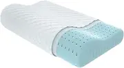 Hcore Contour Memory Foam Pillow for Neck Pain - Gel Neck Pillow for Sleeping, Side Back Stomach Sleepers - Firm Contoured, Tencel Cover - Ventilated Breathable - CertiPUR-US