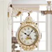 Living Room Home Double-sided Creative Art Mute Wall Clock Porch Quartz Clock
