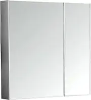 Aluminum Bathroom Mirror Cabinet, Bathroom Mirror, Wall Mounted Storage Lens with Shelf (Size : 60x70x13cm)