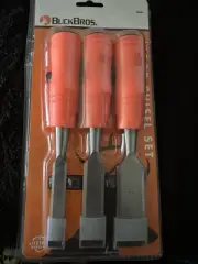 Buck Bros 3 Piece Wood Chisel Set New Never Opened