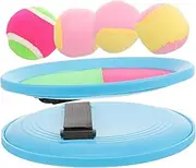 BESPORTBLE Outdoor Sticky Sucker Toss Catch Ball Interactive for Adults Includes of Rosy Sticky Boards Soft Balls for Family Fun and Developmental Play