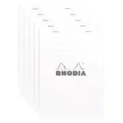 5x Rhodia No.16 Top Stapled A5 Notepad Office Stationery Note Pad 5x5 Grid White