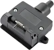 12V 7 Pin Flat Trailer Plug & Socket Set - Heavy Duty Male/Female Connector Kit for Caravans, Boats & Vehicles