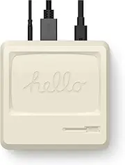 [elago] Silicone Case Compatible with Apple Mac Mini M4, Classic Computer Design, Shockproof Cover, Anti-Scratch, Stylish Objet for Desk (Classic White)