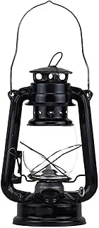 Emergency Retro Iron Kerosene Lamp Hanging Classic Old Oil Lamp Burning Lantern Portable Table Lantern Outdoor Lighting Lamp for Courtyard Garden Porch Decoration Oil Lantern