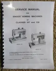 Singer 337 338 Sewing Machine Service Repair Manual Book How To Set Time Timing