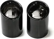 Automotive Silencer Compatible For BMW X4 X3 G02 G01 2019 To 2022 Muffler Tip Tailtip Replacement Exhaust System Nozzle(Black 1 pair)