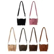 Korean Styles Messenge Bag for Women Tassels Crossbody Bag Retro Shoulder Bag