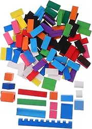 FELTECHELECTR 1 Set Set Wooden Dominoes Set for Educational Learning Safe Material Bright Colors for Family Gatherings and Creative Play Fun Activity