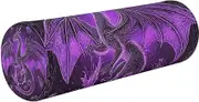 Mysterious Purple Dragon Bolster Pillow for Couch Round Pillow Chair Cushion Soft Foam Cylinder Neck Roll Covers with Zipper almohada Redonda para el Cuello