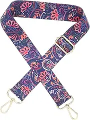 DRESSOOS Wear Resistant Adjustable Banjo Strap Vintage Floral Design Comfortable Shoulder Belt for Banjo and Musical Instruments Replacement for Old Straps