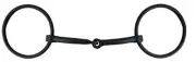 Showman Black Steel Loose Ring Snaffle Bit