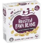 The Happy Snack Company Roasted Fava Beans Sea Salt and Balsamic Vinegar 6 pack