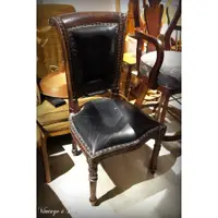 在飛比找蝦皮購物優惠-美國古董真皮手工椅 真皮復古椅 古董椅 老餐椅 [CHAIR