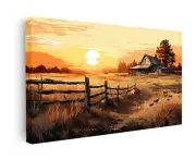 Country Landscape Art Canvas print Art Stretched