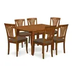 MLAV7-SBR-C 7 Pc dinette set for small spaces-Small Kitchen Table and 6...