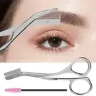 Stainless Steel Eyebrow Scissors With Eyebrow Comb High Quality Makeup Scissors
