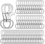 anezus 100Pcs Key Chain Clip Hooks Swivel Lanyard Snap Hook Keychain Hooks for Lanyard Key Rings Crafting