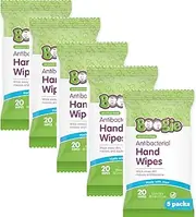 Hand Sanitizer Wipes by Boogie Wipes, Alcohol-Free, Hypoallergenic and Moisturizing Aloe, Boogie Hand Wipes for Adults and Kids, 5 Packs of 20…
