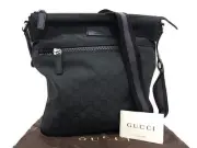 New GUCCI 449185 GG Pattern Nylon Crossbody Shoulder Bag Diagonal Bag Sho