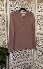 Women’s Mauve Button Long Sleeve Top