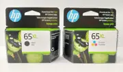 OEM Genuine HP 65XL Black + Tri Color Ink Cartridges JUL/DEC 2025 New & Sealed!