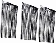 OSALADI 3Pcs Halloween Background Curtain Classic Horror Party Tassel Hangings for Spooky Decor Easy to Install Self Adhesive Durable Material for Unforgettable Halloween Atmosphere